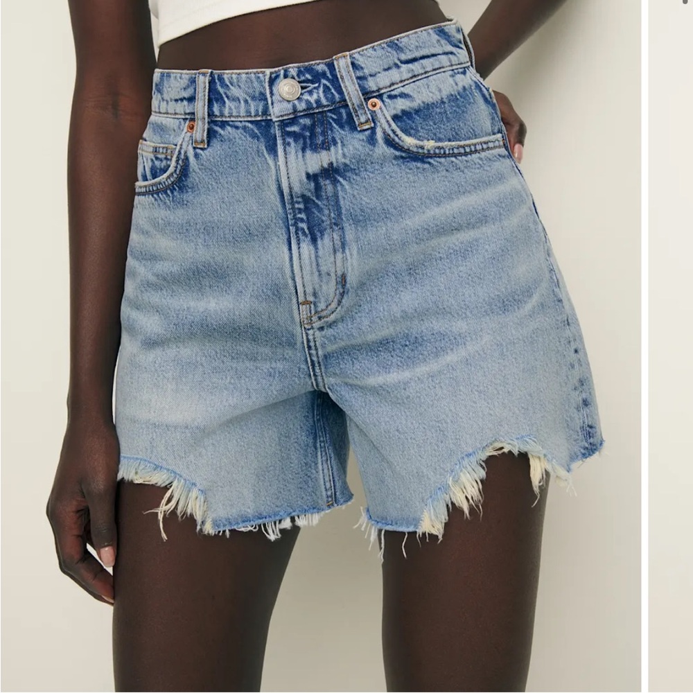 Reformation Wilder High Rise Relaxed Jean Shorts in Atwood